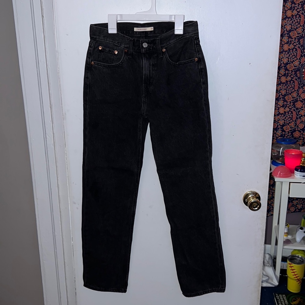 Black Levi's Low Pro Straight Jeans